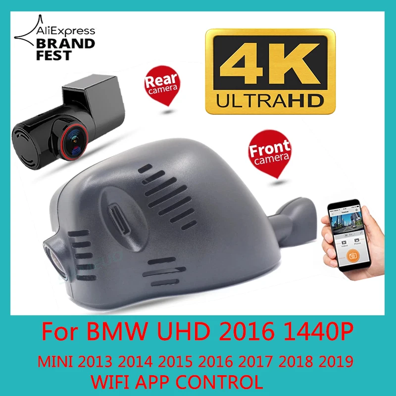 

Car Dvr 4K Dash Cam 4K front and rear View Auto Car Camera Video Recorder Reverse For BMW BMW MINI 2013 2014 2015 2016 2017