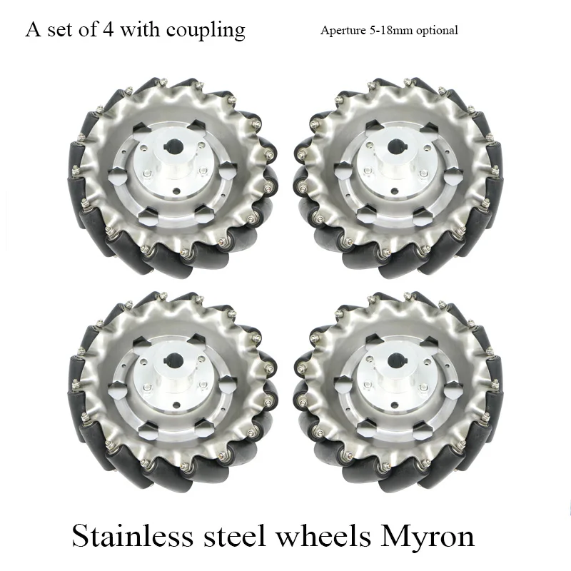 

[Новинка] набор из 4 колес mecanum 152 мм, колеса из нержавеющей стали