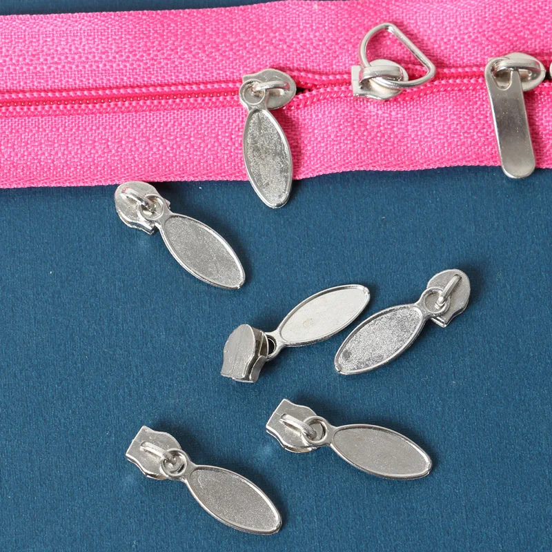 Оптовая продажа 3 # застежка молния тянет 25 шт цинковый сплав без замка молнии