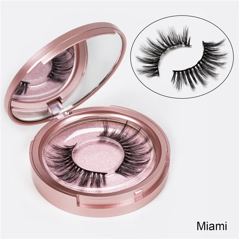 Miami ISEEN 3D норковые ресницы магнитные ресницы накладные ресницы и изысканная упаковка Магнитная подводка для глаз многоразовые инструменты для макияжа - Цвет: Miami
