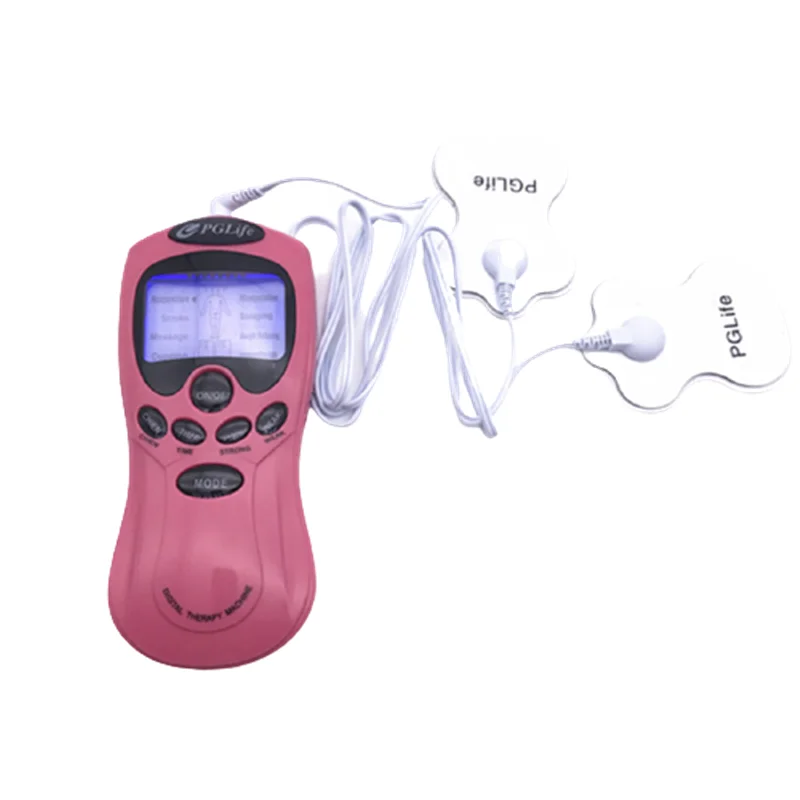 Массажер электрический розовый для тела импульсный массажер физиотерапии