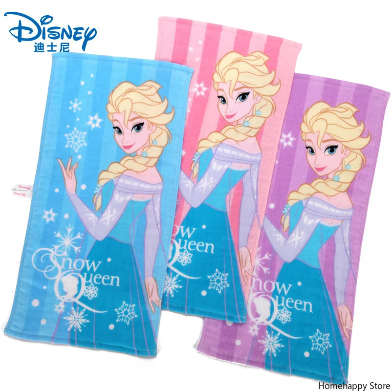 

Disney Princess Frozen Elsa Mikey Mouse Anna Cotton 100% Children's Face Towel Cartoon Cute Super Soft gift 25x50cm 3 Pieces