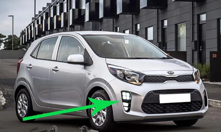 2 шт. DRL Светодиодный дневной светильник переднего бампера светодиодный туман