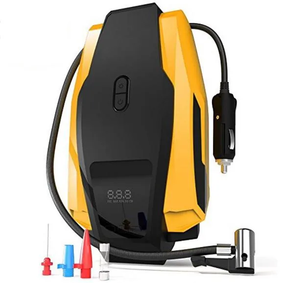 Насос цифровой автомобильный для колес Компрессор портативный воздушный 12 В 150 PSI