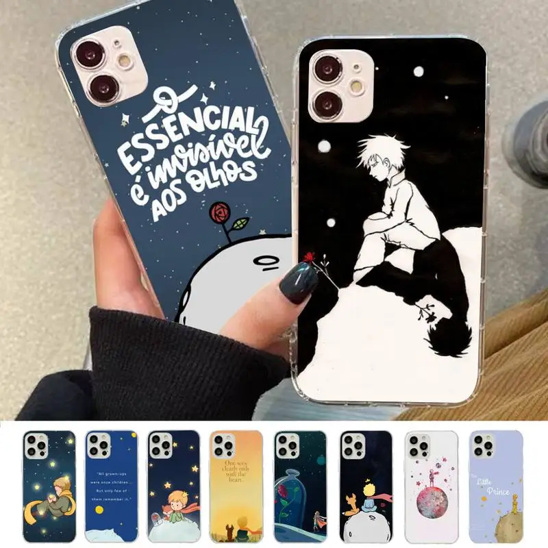 

Cartoon The Little Prince The earth space Phone Case for iPhone 11 12 13 mini pro XS MAX 8 7 6 6S Plus X 5S SE 2020 XR case