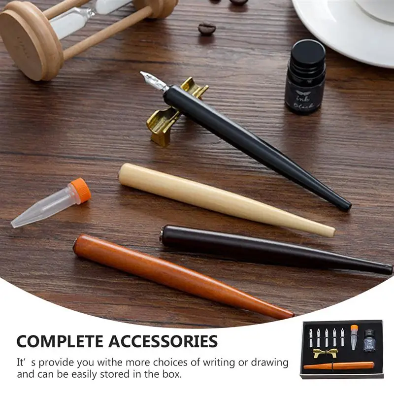 

1 Set Calligraphy Nib Pens Set English Calligraphy Kit with Ink Holder