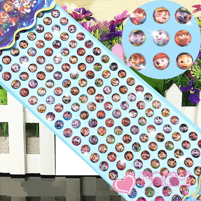 Children's Cartoon Crystal Diamond Altman Sticker Gem Acrylic Sticker Christmas Gift 160pcs - Цвет: Коричневый