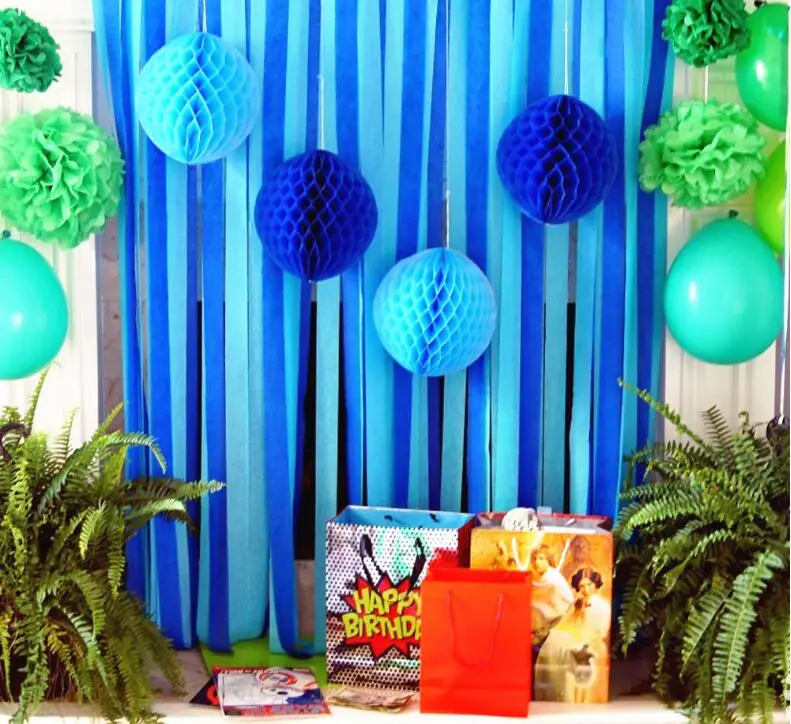25m*4.5cm Crinkled Origami Crepe Paper DIY Craft Flower Wrinkle Paper Roll Wrapping Gifts Scrapbooking Party Backdrop Decoration