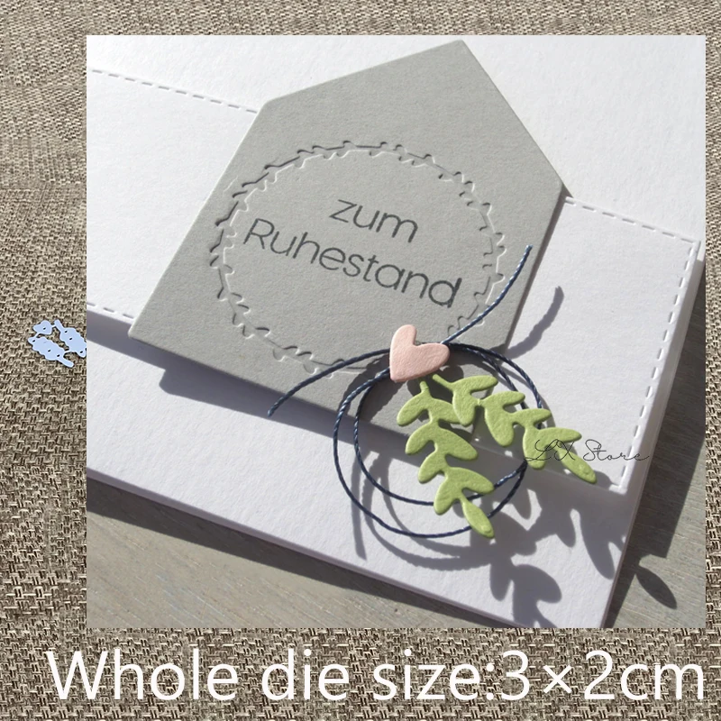 Новый дизайн поделки металлические Вырубные вырубки 3 шт. сердце лист украшения