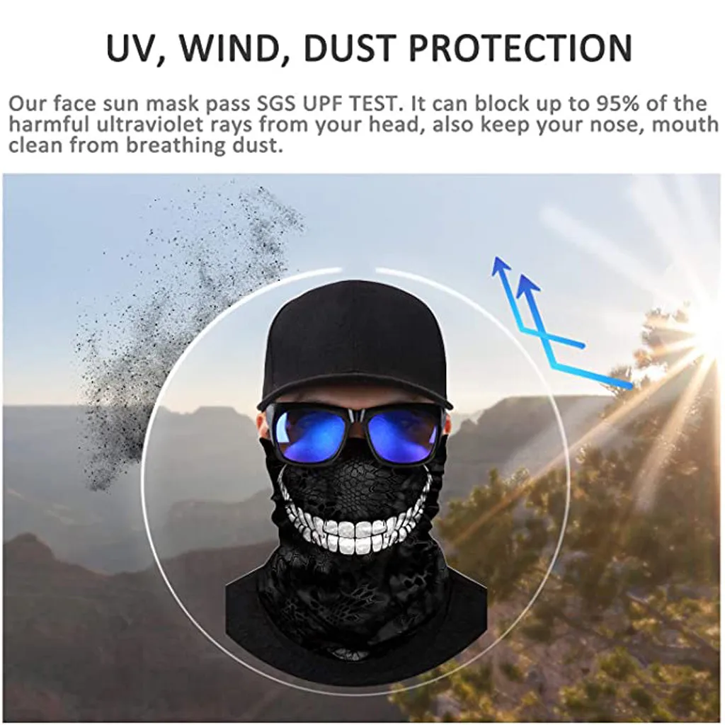 

Magic Scarf Outdoor Cycling Headwear Protection Neck Bandana Sport Tube UV P Gaiter Scarf Face Cover Hiking Scarves