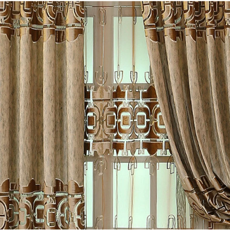 Тюль для кухни спальни гостиной виллы вышитые шторы с вышивкой в китайском стиле