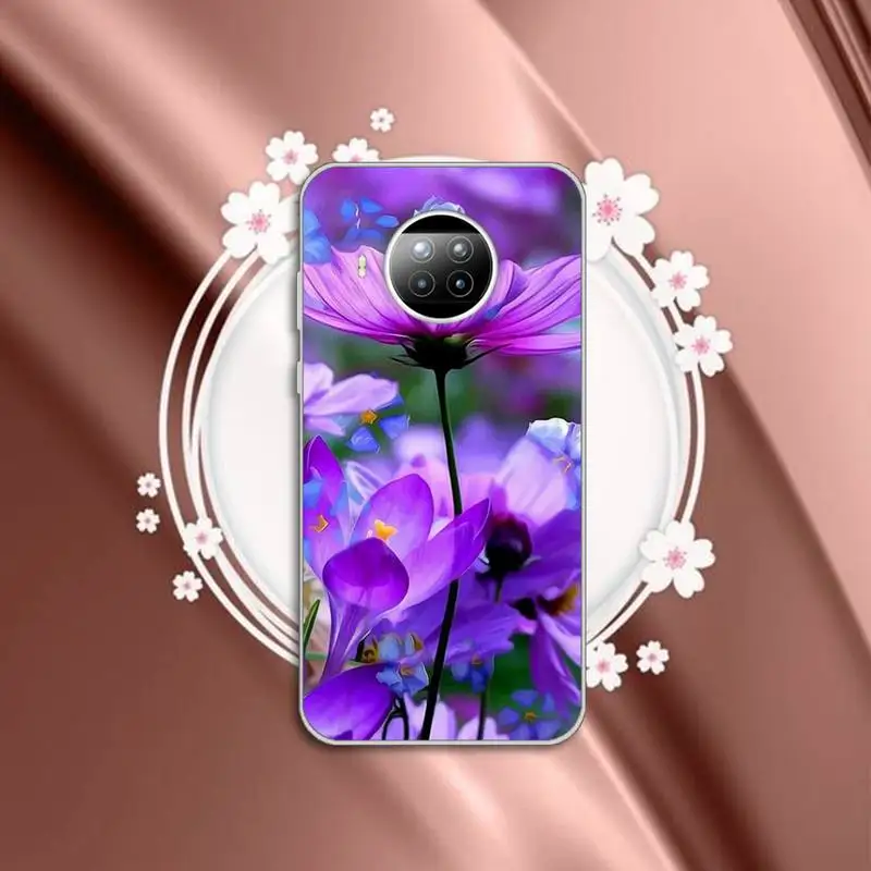 

Phone Case Transparent for Xiaomi mi Redmi note 10 t 8 9 pro lite 11 Samsung S 8 9 10 20infinity on purple