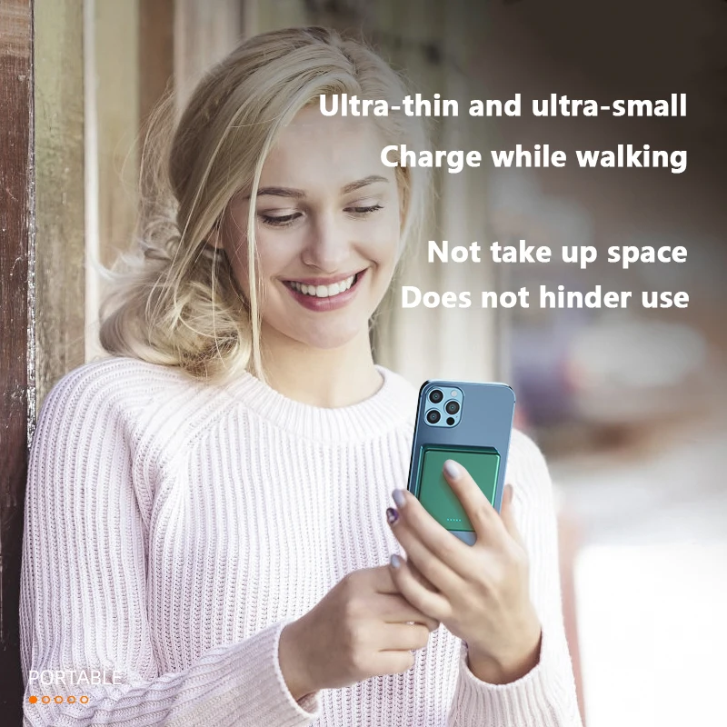 

10000mAh mini Wireless Magnetic Power Bank For iphone 12 12pro 12promax magsafe charger Mobile Phone powerbank External battery