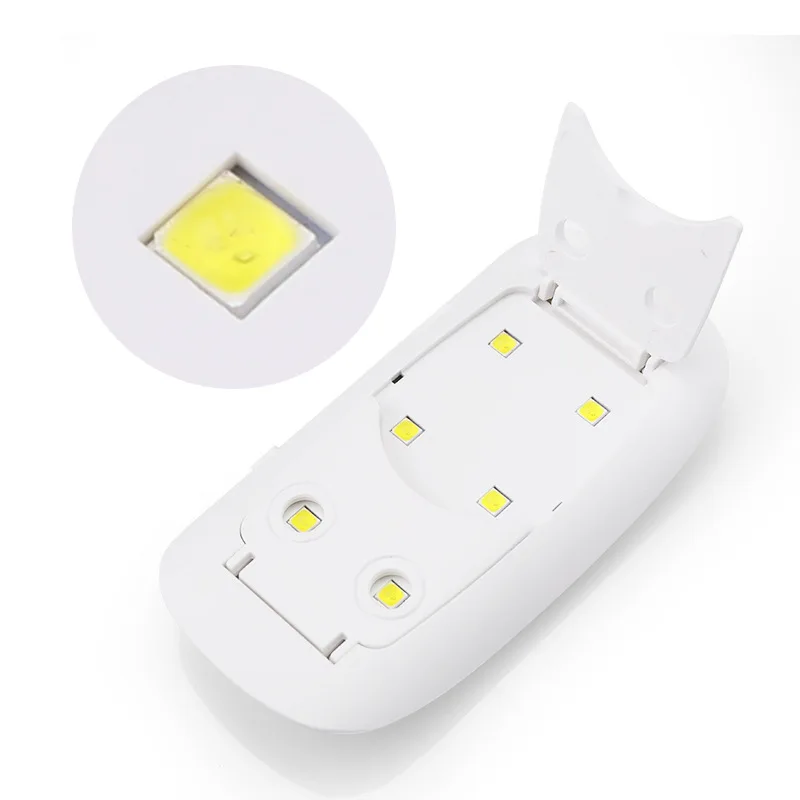 Мини 6 Вт УФ светодиодная лампа для сушки ногтей Портативный USB кабель основного