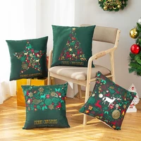 polyester useful christmas decor square pillow cushion bright color christmas pillow covers soft for festival