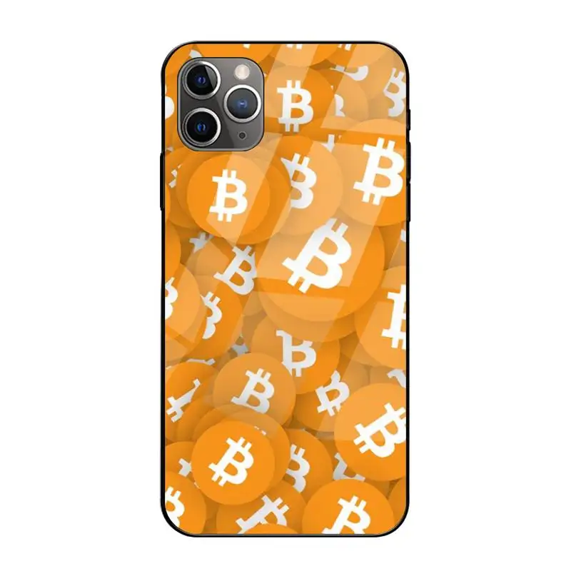 

I Love Accept Bitcoin Phone Case Tempered Glass For Iphone6plus 6S 7 7plus 8 X XS XSmax XR 11 12 Pro Max 12mini