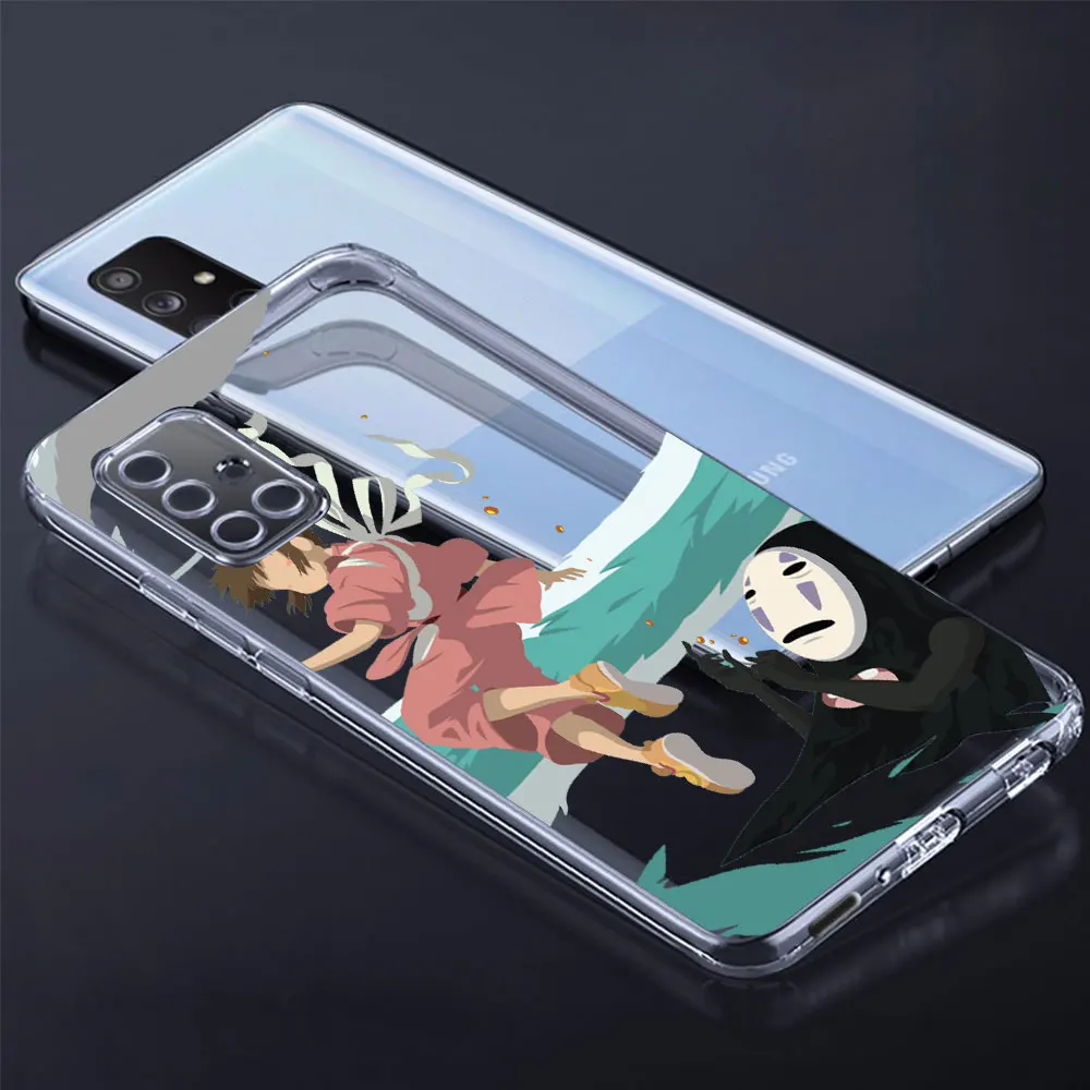 japan anime chihiro spirited away phone case for samsung galaxy a51 a71 a21s a12 a11 a31 a41 a52 a32 5g a72 a01 clear soft cover free global shipping