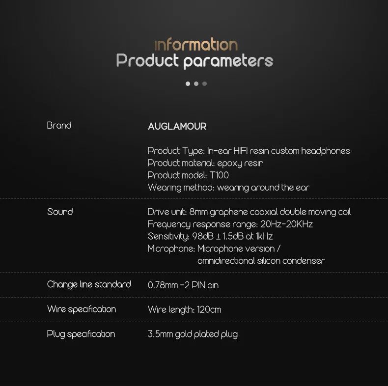 AK новейший AUGLAMOUR T100 8 мм Графен коаксиальный двойной движущаяся катушка в ухо монитор наушники HIFI бас гарнитура вкладыши Заушник RT-3