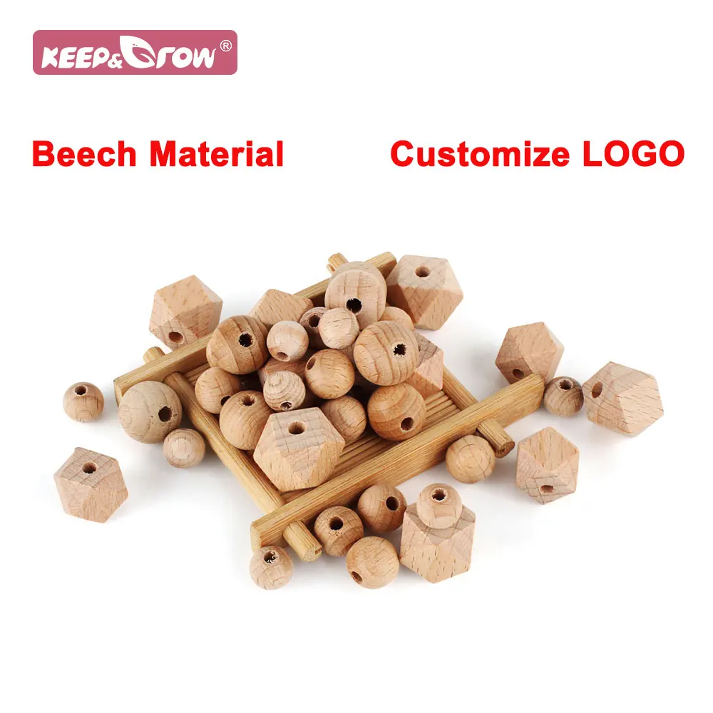 

1000 шт., деревянные бусины-прорезыватели для зубов