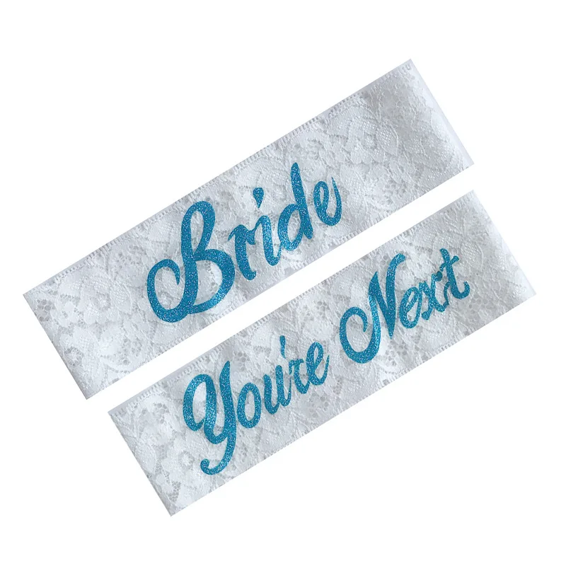 Подвязки для невесты подвязки свадьбы вышивка искусственные синие кружевной