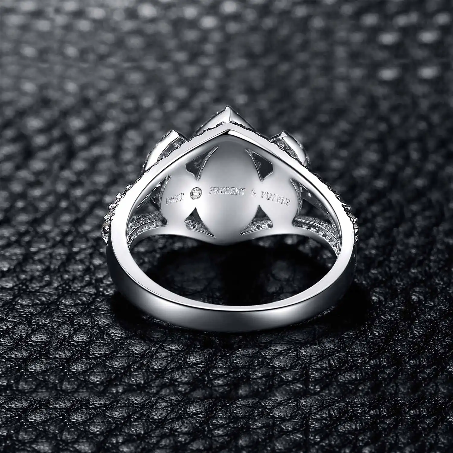 JewelryPalace 3 камня Разделение хвостовиком 2ct маркиза кубический цирконий Свадебные