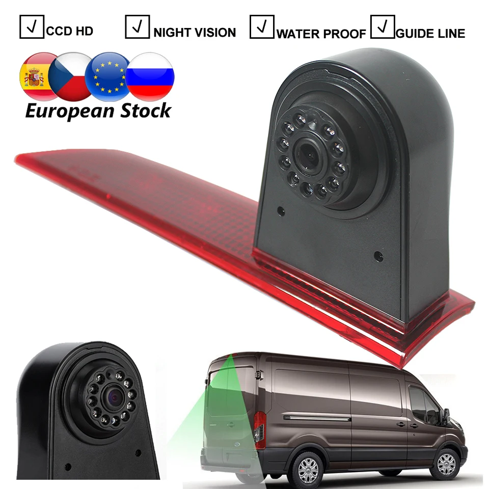 Автомобильная камера заднего хода со светодиодным стоп сигналом для FORD TRANSIT Custom