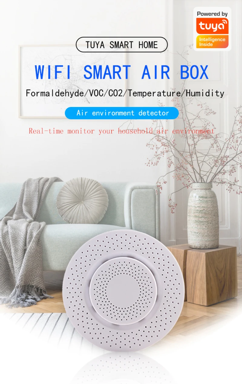 

Intelligent remote measurement of carbon dioxide and formaldehyde temperature and humidity to facilitate your home life