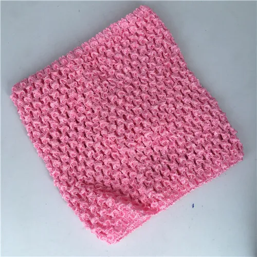 Pink Аксессуары для шитья из эластичной ткани, Детская повязка на голову, 15X15 см, Тюлевая юбка-пачка «рюмочка» «сделай сам», вязаная крючком на груди, одежда для девочек, юбка - Цвет: Pink