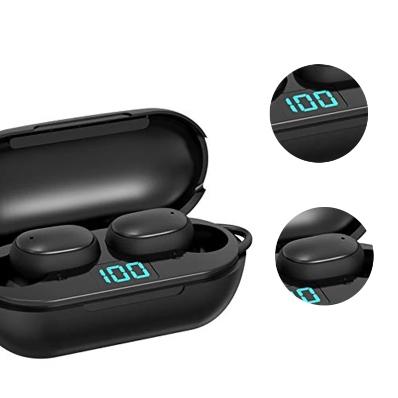 H6 bluetooth гарнитура беспроводная спортивные TWS5.0 мини наушники с отсеком для