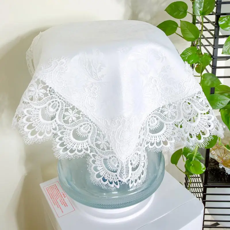 Скатерть кружевная прямоугольная для стола белая Водонепроницаемая скатерть на