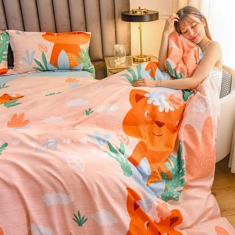 Комплект постельного белья из 3 или 4 предметов с рисунком кролика лягушки