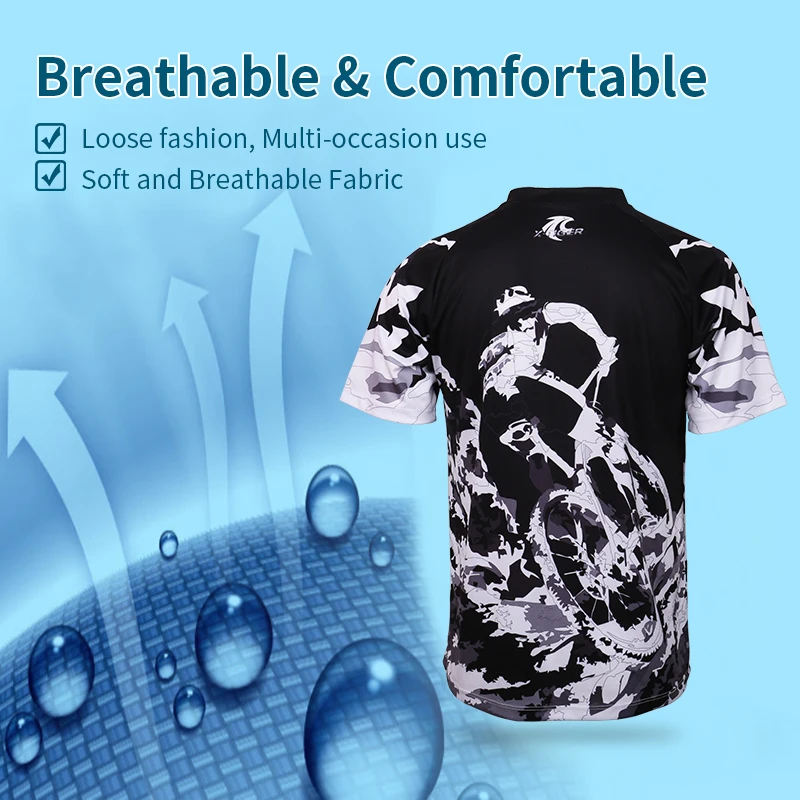 Футболка X Tiger с коротким рукавом для горного велосипеда майка мотокросса