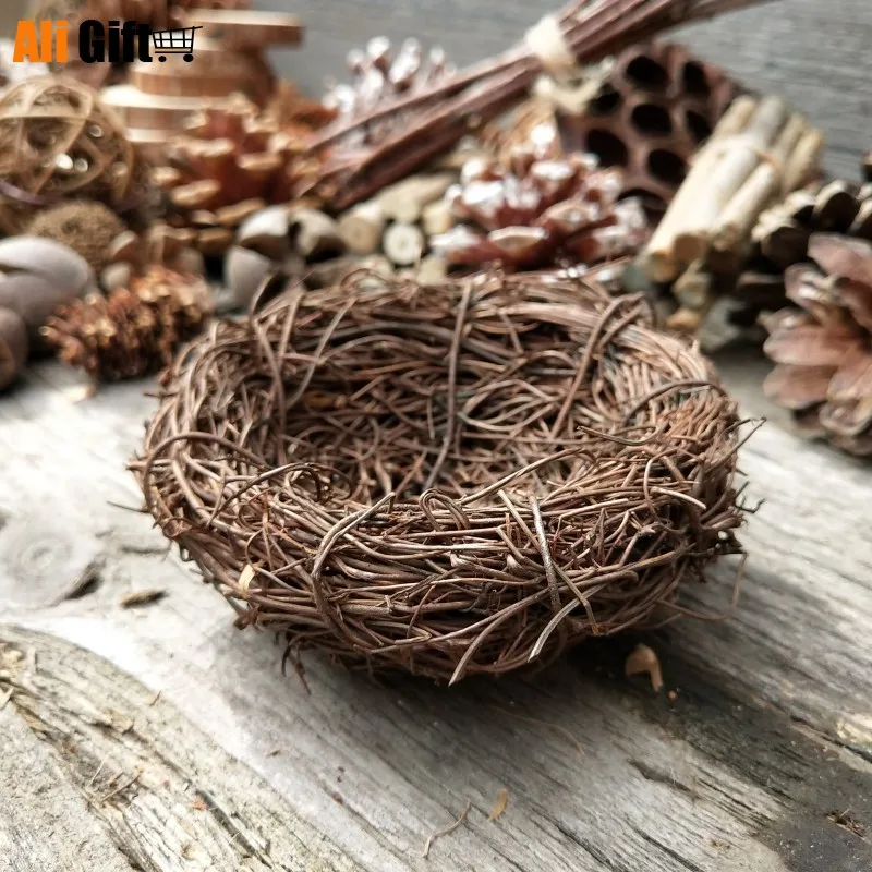 Винтажное украшение Zakka реквизит настоящая птичья гнездо 100% клетка для птиц