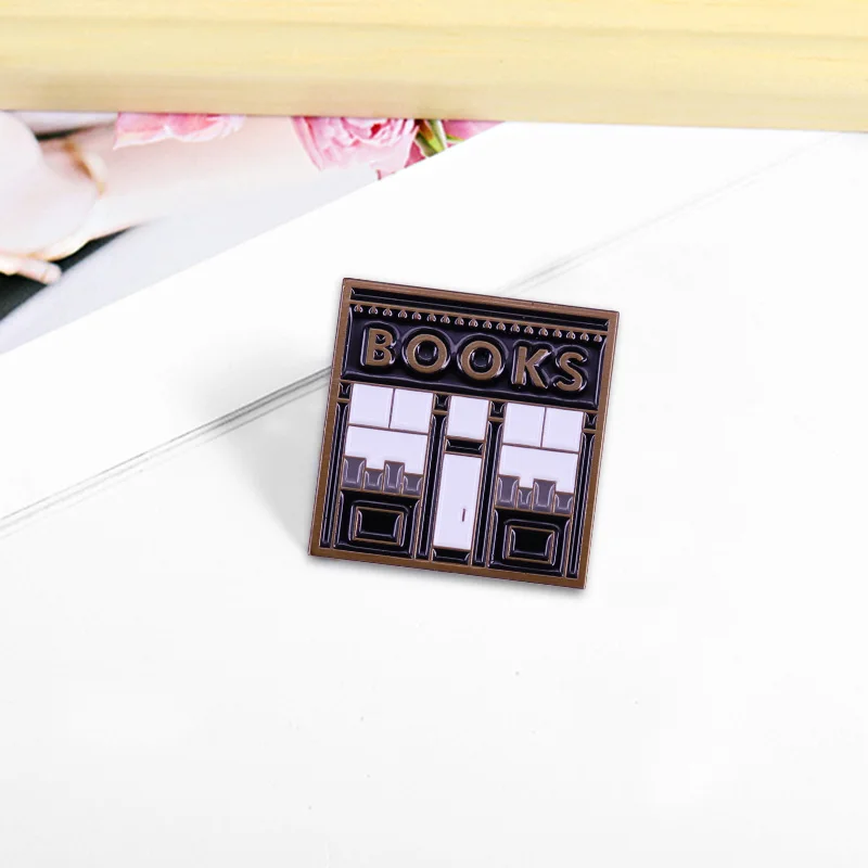 Магазин книг эмалированная булавка для чтения значок влюбленных брошь материалы