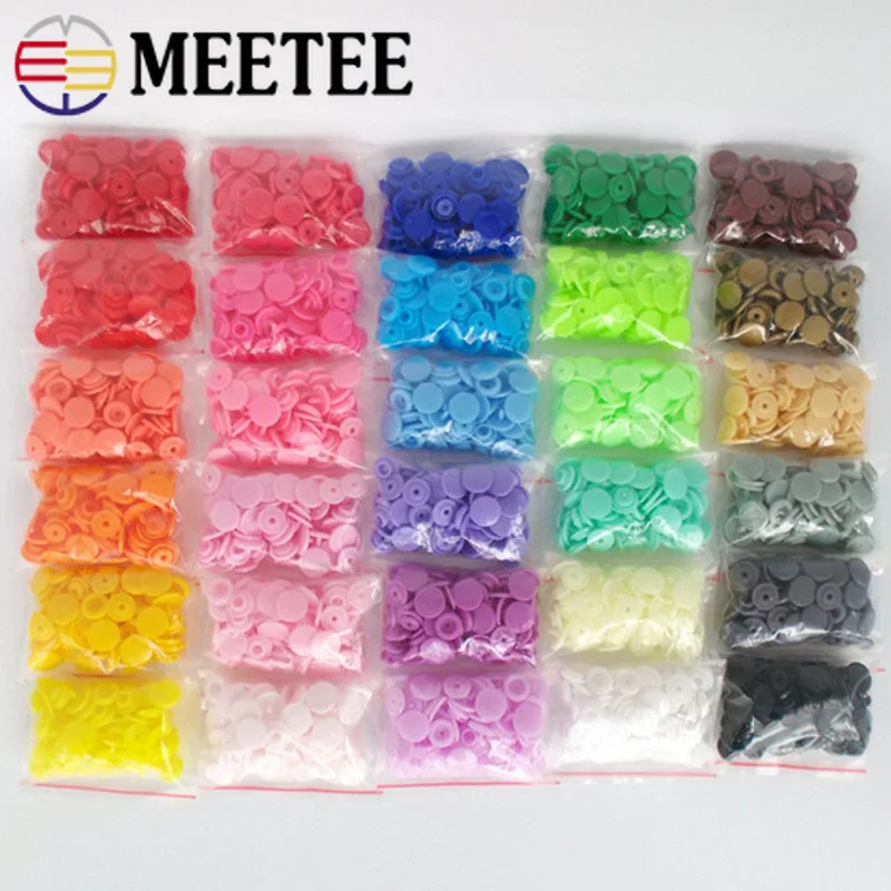 Meetee 100/200/1000sets Resin Snap Button 12mm Plastic Colorful Concealed for Children's Clothing Quilt Cover Accessories | Дом и сад