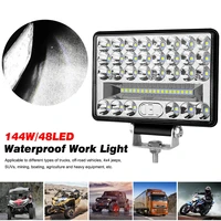 144w led headlights car work light 48leds off road driving light spotlight fog lights for motorcycle off road vehicle truck