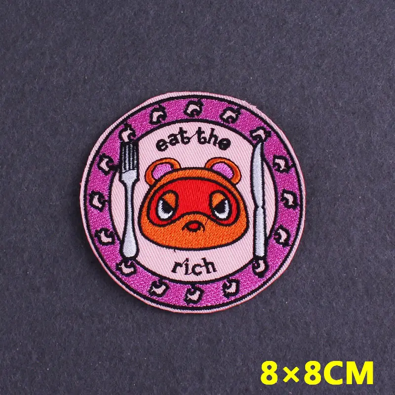 Хит аниме нашивки для одежды животных пересечение патч вышитые патчи на одежду