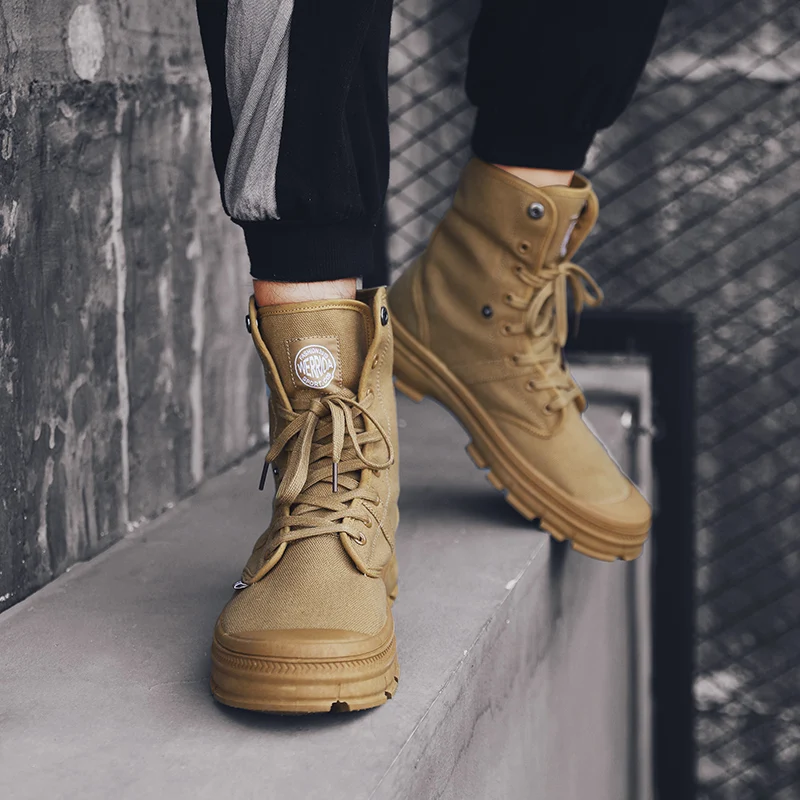 Модные высококачественные зимние мужские Ботинки Martin ботинки-дезерты с высоким