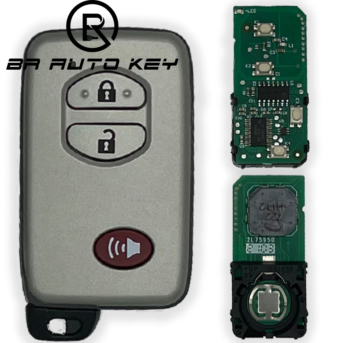 

3Buttons 433MHz Keyless Smart Remote Key Fob For Toyota Land Cruiser LC200 2009-2013 B53EA B77EA P/N:89904-33100 A433