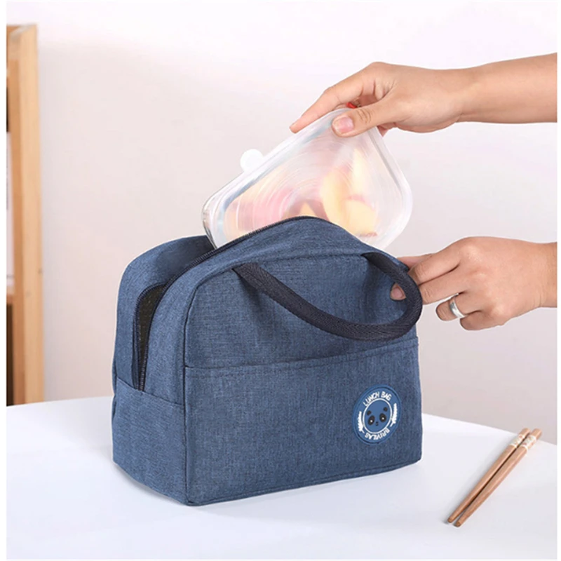 Фото Изолированная сумка для обеда термосумка охладитель сумки пикника