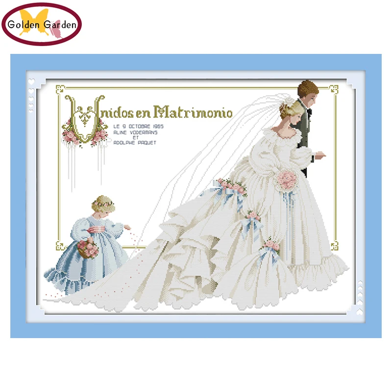 

Свадебная вышивка GG в мультяшном стиле, Набор для вышивки крестиком с подсчетом, Набор для вышивки крестиком, ручная работа, вышивка с табли...