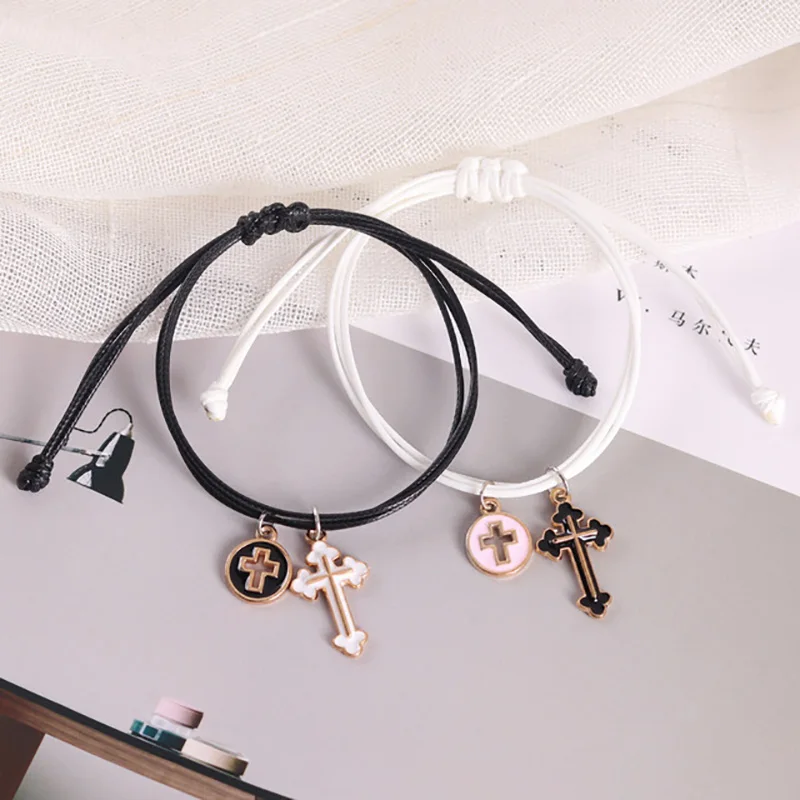 

2pcs/set Couple Bracelet For Women Men Fashion Adjustable Rope Matching Braslet Infinite Love Pair Braclet Lucky Gift