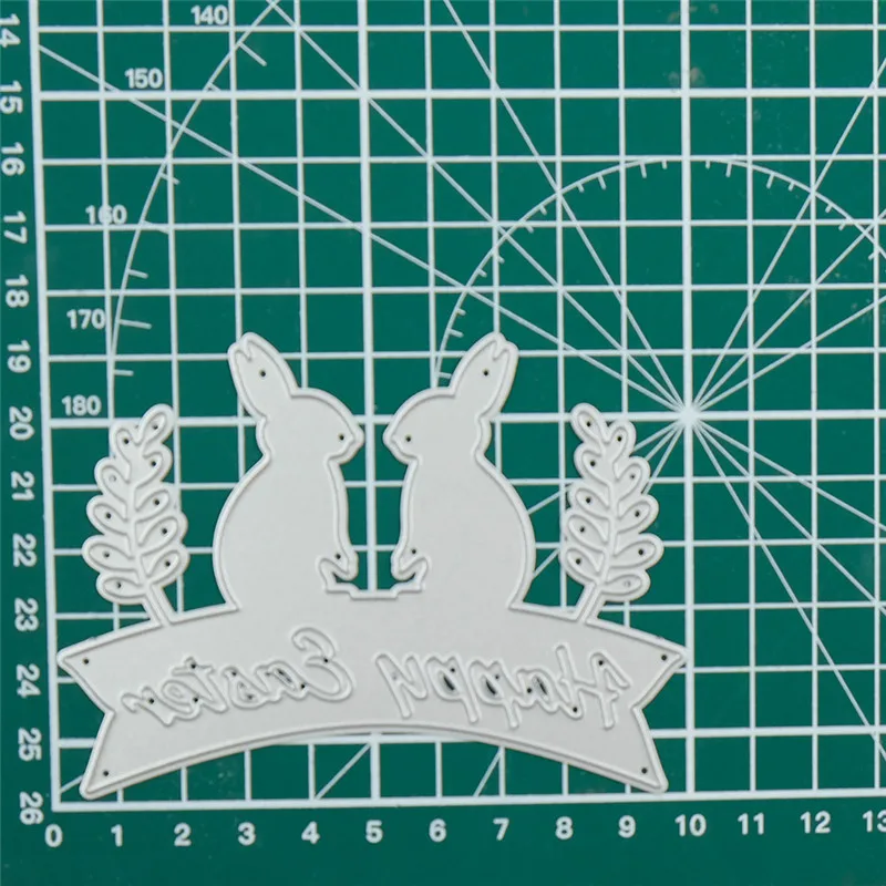 DiyArts счастливые пасхальные штампы кроликов металлические резные Новый 2020 для