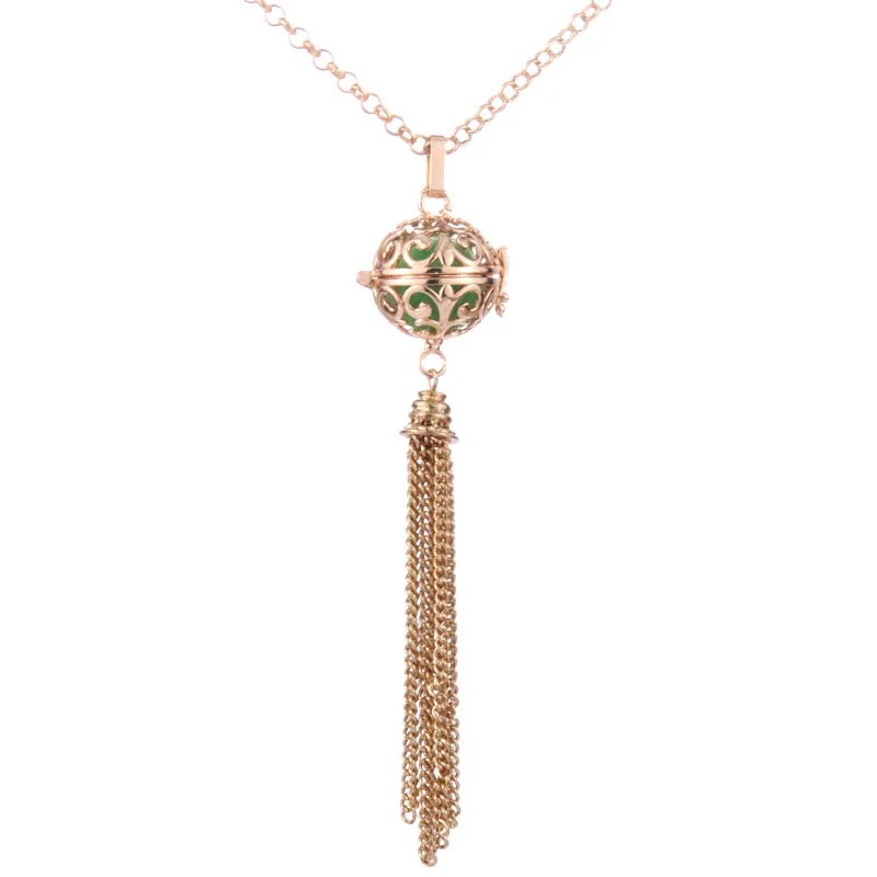 2021 Hot New Tassel Necklace Spherical Diffuser Perfume Aromatherapy Love Heart Jewelry Suitable to Ladies | Украшения и
