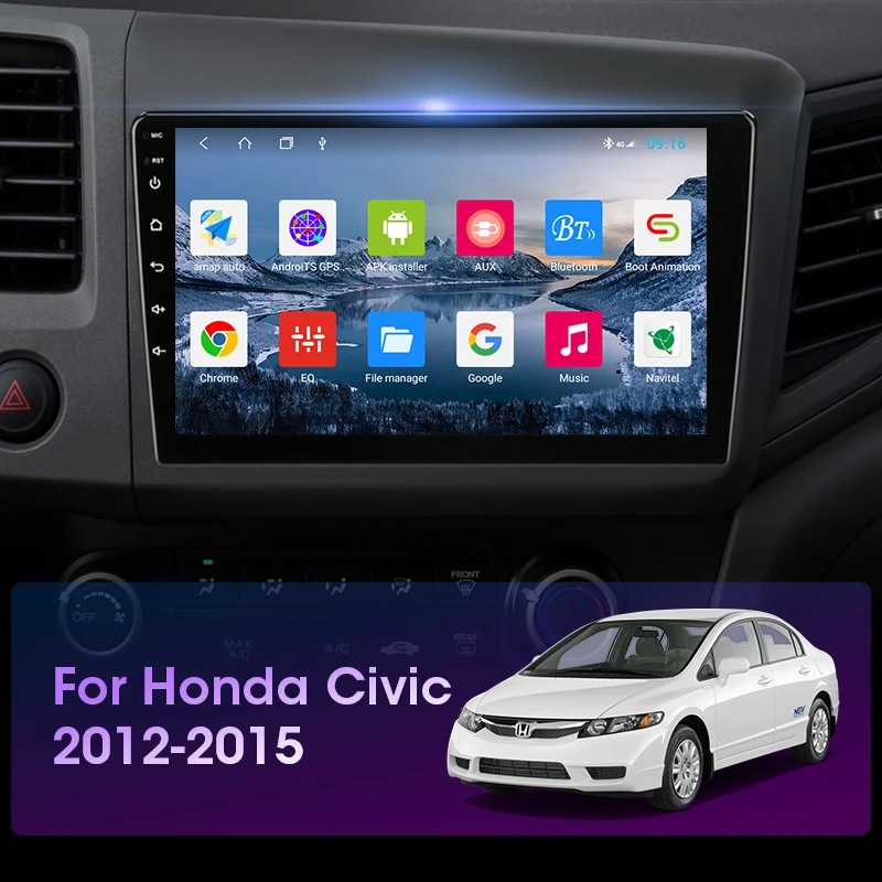 Мультимедийная магнитола Vtopek для HONDA CIVIC 2012-2015 стерео-система на Android с 9 &quotэкраном