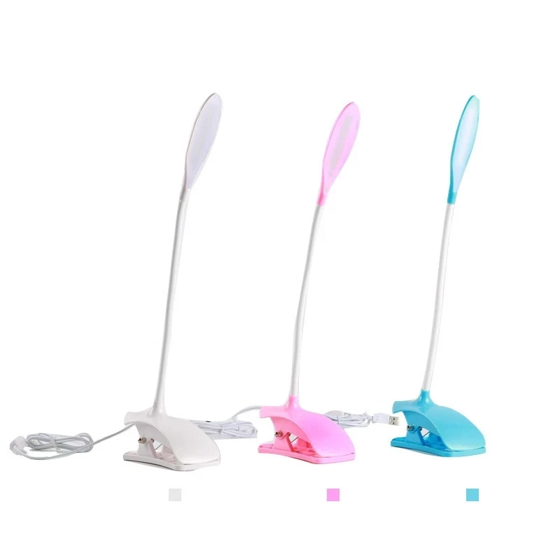 

Clip Desk Lamp USB Recharge Led Children's Eye Protection Reading Learning Lamp Bendable Bedroom Bedside Anti-Blue Light Effect