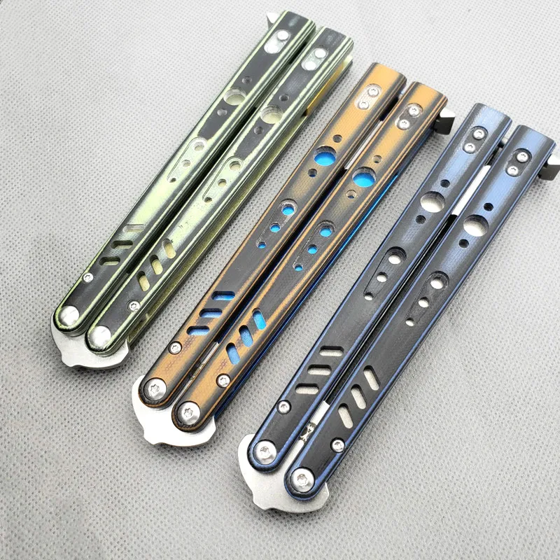 3 Colors Theone BRS Rep Butterfly Trainer Knife Kil BeeD2 Blade Bushing System Jilt Knifes G10+titanium Handle EDC Tool | Инструменты