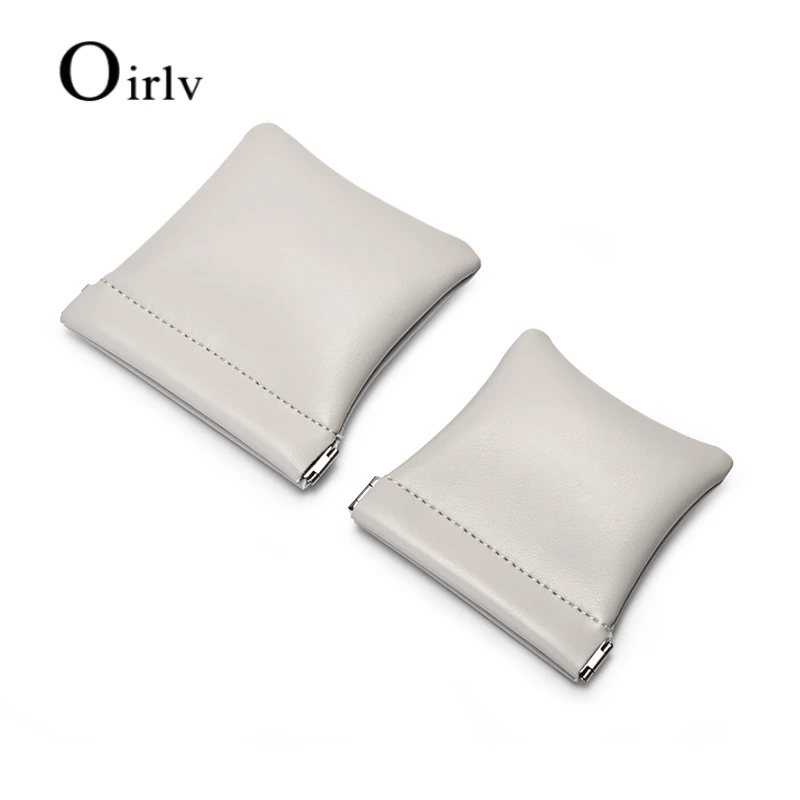 Oirlv PU Leather Bracelet Lipstick Loose Powder Cosmetic Storage Cosmetic Bag Ladies Ring Watch Jewelry Storage Bag