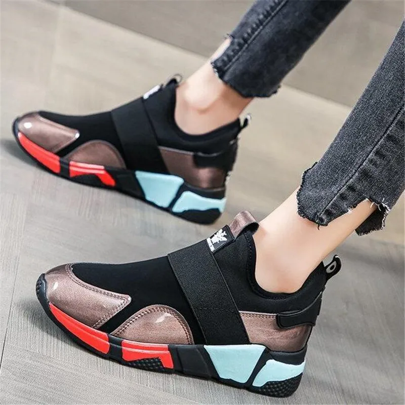 

Sports large size women's vulcanized shoes mesh casual breathable womens shoes fashion running platform sneakers women loafers