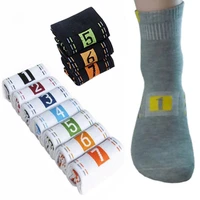 7 pairs mens casual fashion socks cotton blend printing pattern ankle crew sock numbered 1 to 7 organizedcomfortableflexible